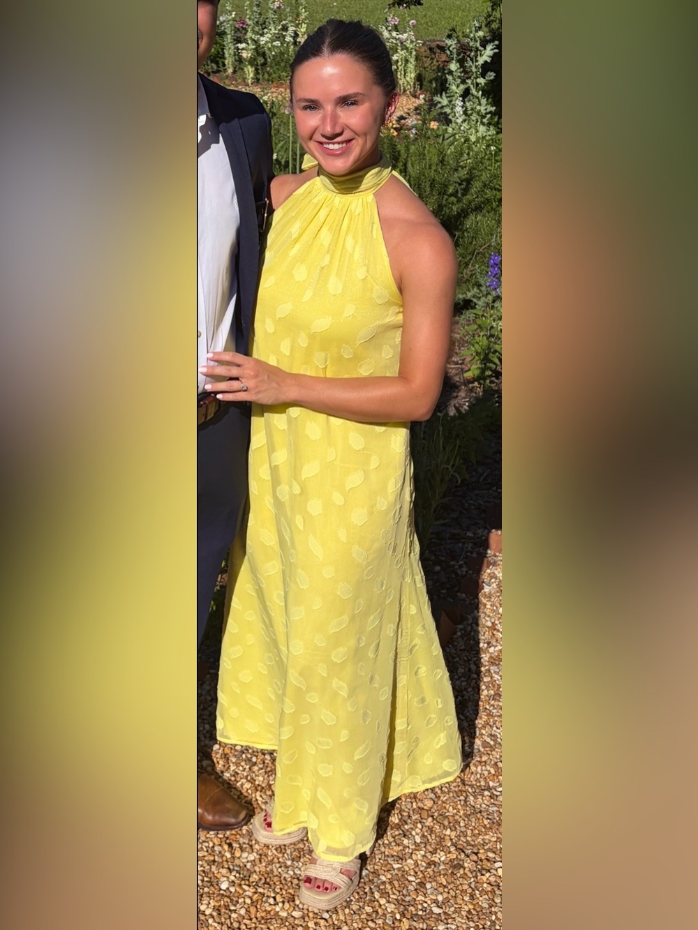 Abbey Glass Rory Gown in Lemon Leaf Chiffon
